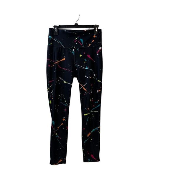 Xersion Pants - Xersion Size 8 Ankle Colorful Splatter Print Leggings